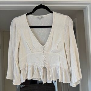 cream american eagle top